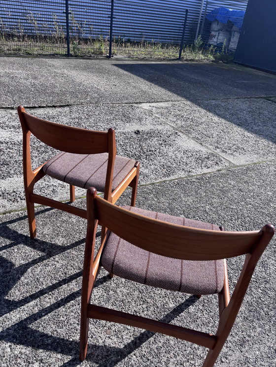 Image 1 of 6 X Vintage Teak Dining Chairs Danish Chairs