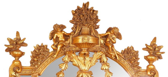 Image 1 of Specchio barocco con cornice dorata o argentata