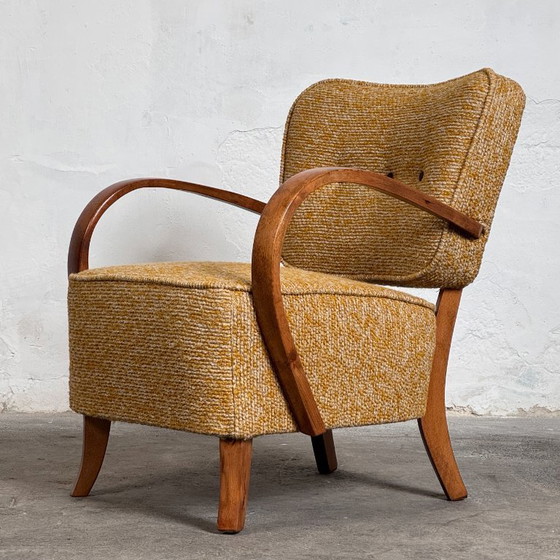Image 1 of Poltrona Jindřich Halabala H-237 Art Déco per UP Závody, anni '30 - Completamente rinnovata