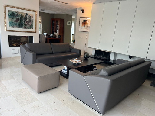 Zona soggiorno completa Rolf Benz (2 poltrone, 2 divani, 2 pouf)