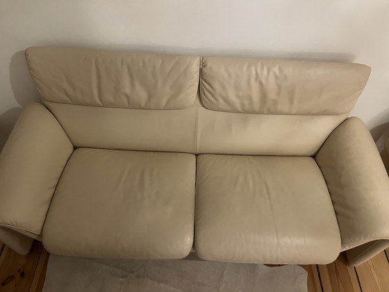 Image 1 of Original De Sede 2011/2 two-and-a-half-seater sofa in Living Écru (cream, beige) Bauhaus Space Age Mid Century