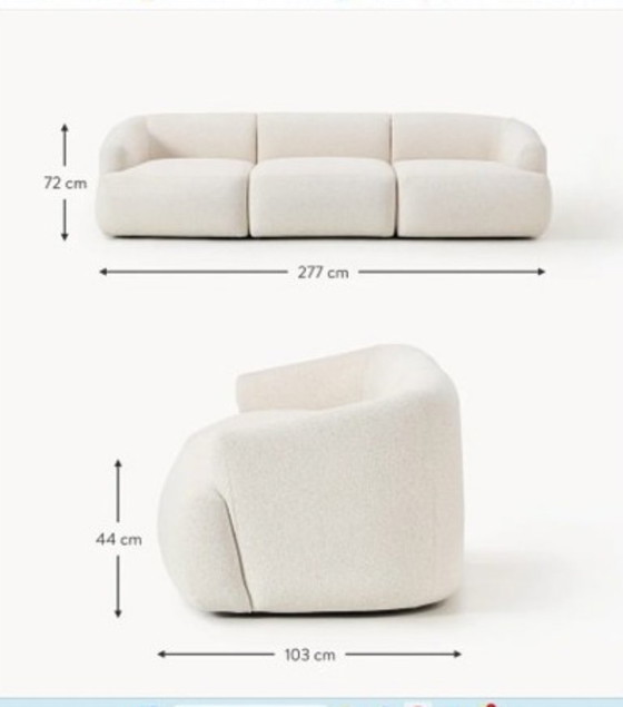 Image 1 of 1x modular 3-seater sofa