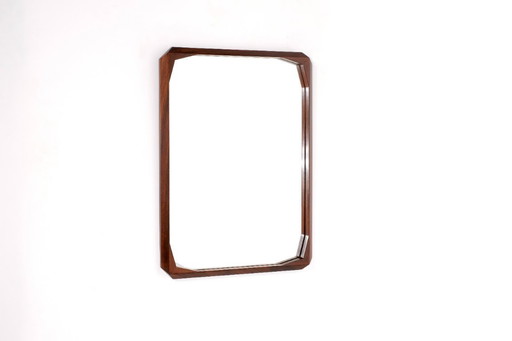 Miroir rectangulaire vintage en bois, Italie, années 1960s.