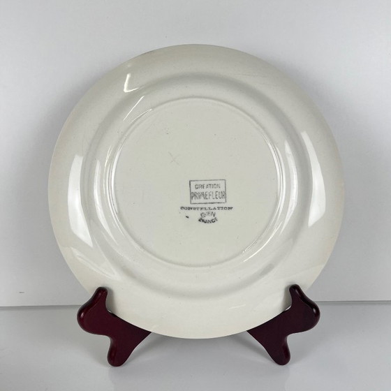 Image 1 of Set van 6 Gien dinerborden, Primefleur-design, model "Constellation", 1950