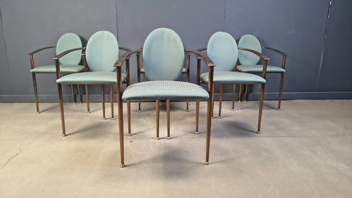 Post modern dining chairs by Belgochrom, set of 6 - 1980s