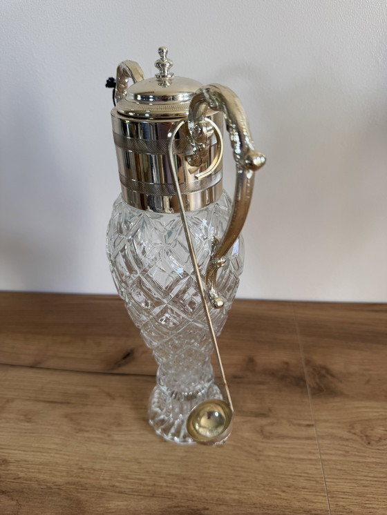 Image 1 of Vintage silver-plated liqueur decanter