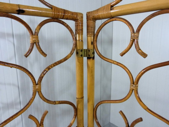 Image 1 of Paravento pieghevole in rattan, Italia anni '60