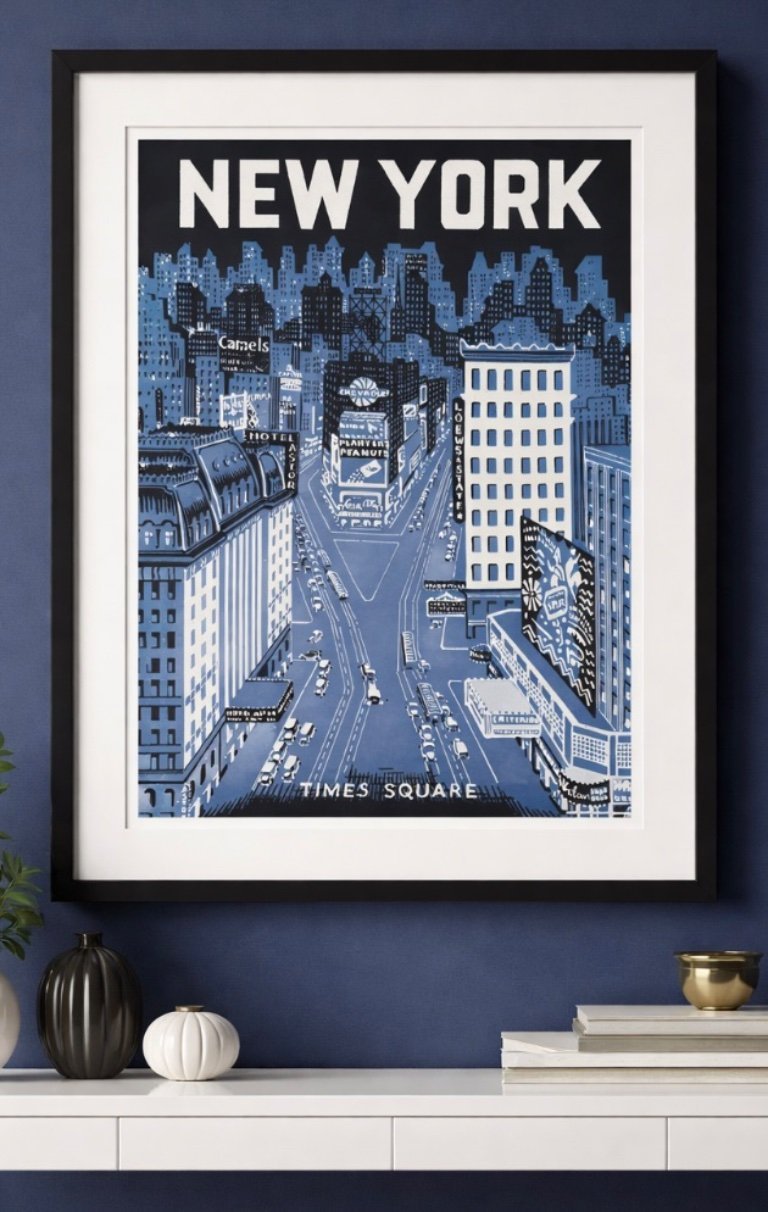 カヴァリーニ　ニューヨークポスター Poster New York Times Square Cavallini | €18 | Whoppah