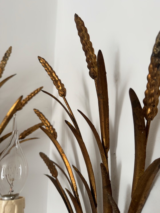 Image 1 of Apliques de pared con forma de espiga de trigo, década de 1960.