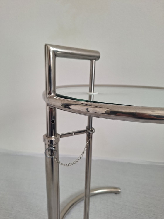 Design Side Table Eileen Gray E 1027 Classicom – ClassiCon, rvs, Glass (photo 6 of 8)
