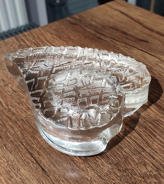 Image 1 of Vintage thick glass ashtray, Scandinavian design, 1960s-70s