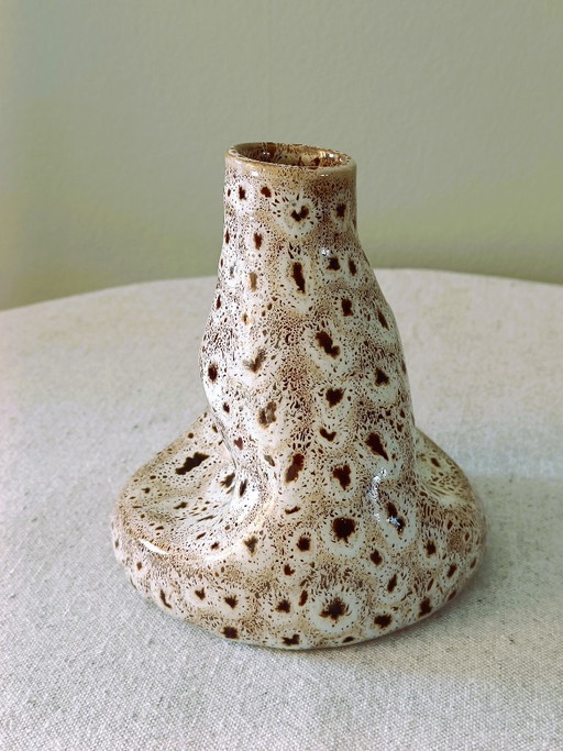 Organic Vintage Ceramic Vases / Candle Holders with Speckled Reactive Glaze. – vazen (photo 2 of 9)