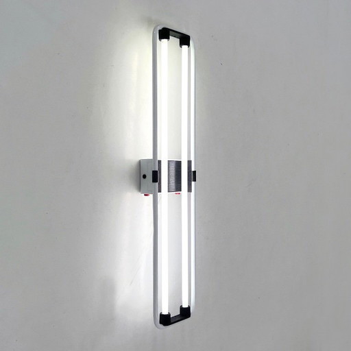White Neon Wall Lamp by Gian N. Gigante for Zerbetto, 1980s