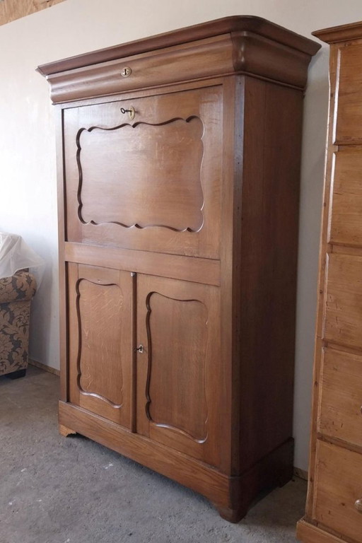 Sekretär aus alter Eiche, 112 x 44 x 161 cm