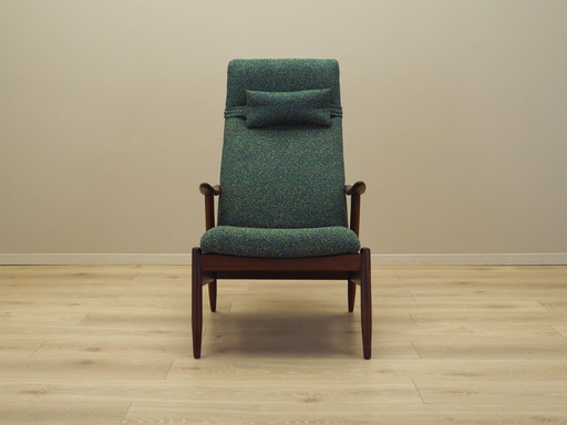 Groen gemêleerde fauteuil, Deens ontwerp, jaren 1970, productie: Denemarken