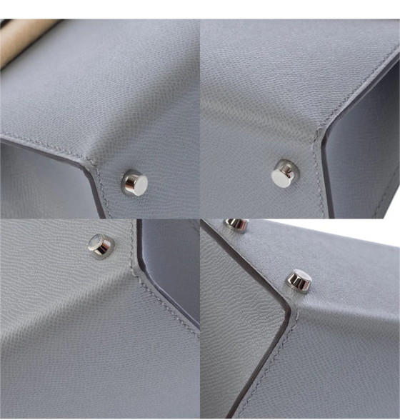 Image 1 of Sac HERMES Kelly Mini en Cuir Gris - 103477 Prix soldé