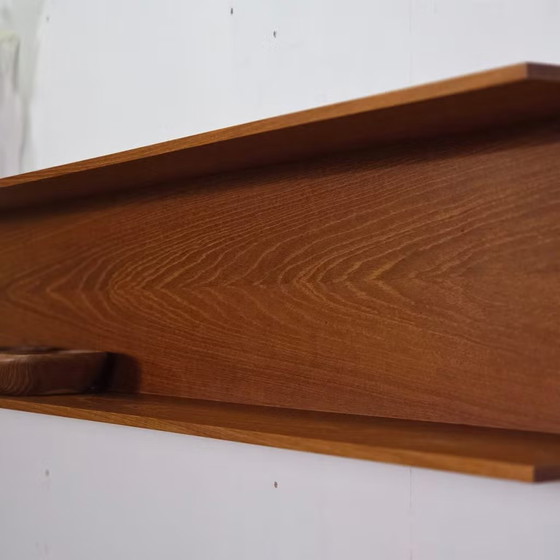 Walter Wirz, Wilhelm Renz vintage floating shelving units, Wood, Brown, Mid Century Modern (photo 16 of 17)