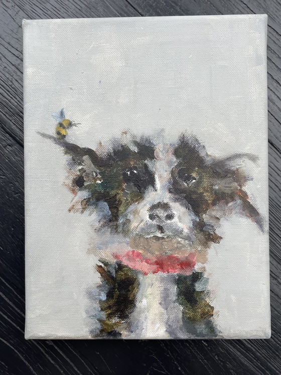 Image 1 of Small acrylic painting “no fuss, perfect landing”