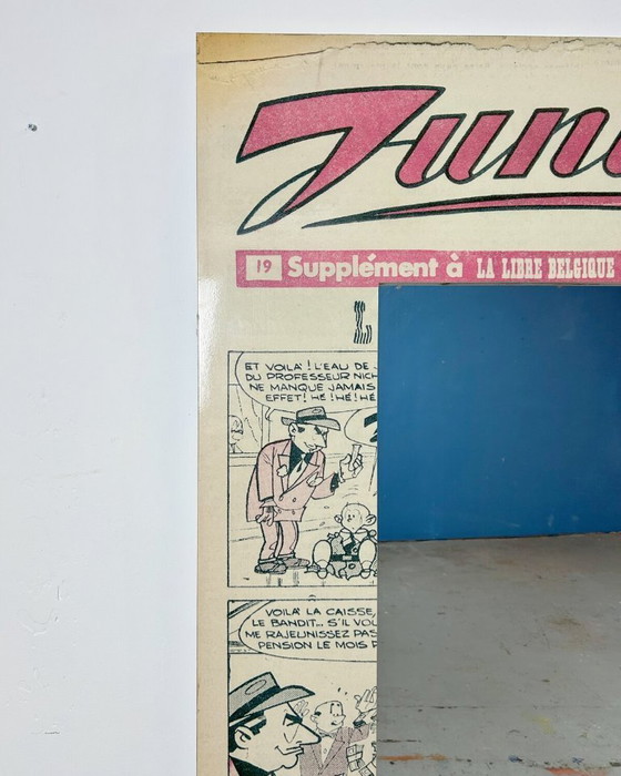 Image 1 of Vintage “Junior” spiegel – retro stripboekstijl