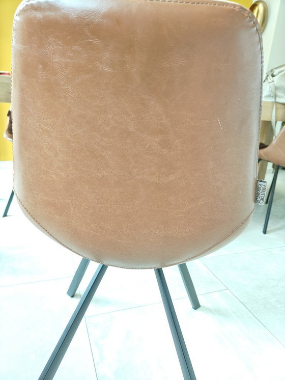 Image 1 of 7 Dutchbone cognac chairs