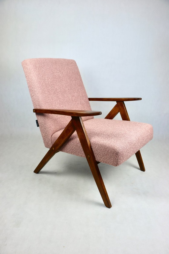 Image 1 of Vintage B-310 VAR fauteuil in roze bouclé, jaren 1970