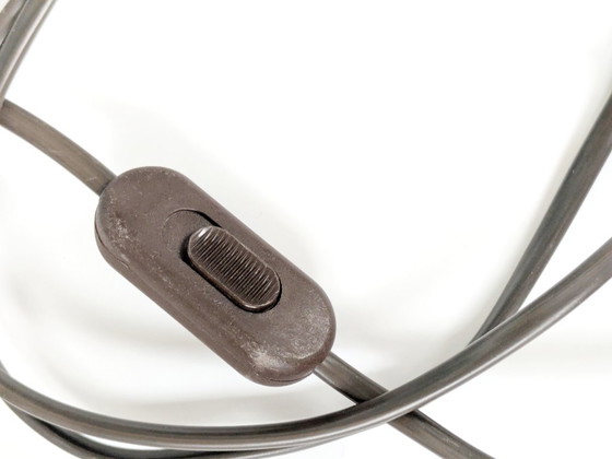 Image 1 of Columbus Duplex verlichte wereldbol uit de jaren 80: politieke en fysische kaart, grenenhouten voet, Europese stekker