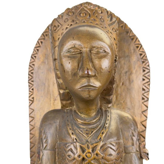 Inizio XX secolo, con vecchia etichetta di collezione (Dewi - dea) Dewi SRI – Sculture, Wood (photo 9 of 13)