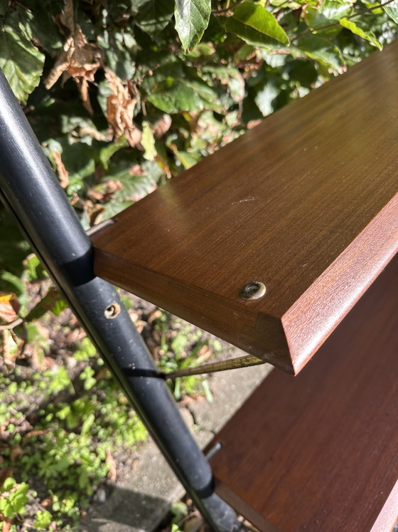 Vintage open boekenplanken wandsysteem a la Paul Cadovius – Wandrek, Metal, Wood (photo 3 of 14)