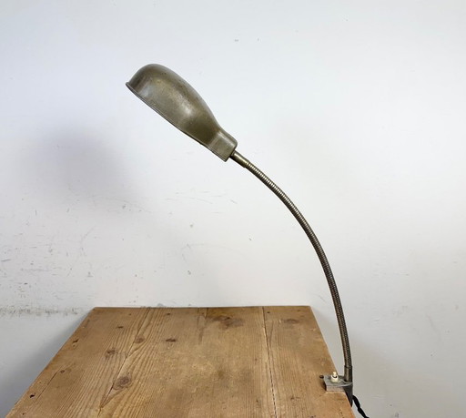Vintage Grey Italian Gooseneck Table Lamp from GCME, 1950s