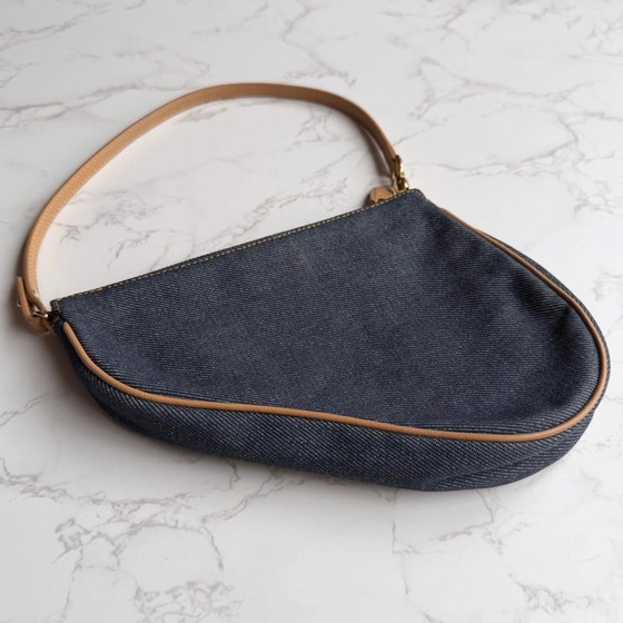 Christian Dior pochette de mezclilla Saddle – Clutches, Cuero, Denim, Vintage (photo 5 of 13)