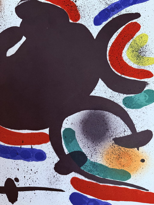 Joan Miro: "Litografía Original IV - Mourlot 860, 1972”.