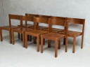 8 x Sedie Vintage in Legno Massello | 1973