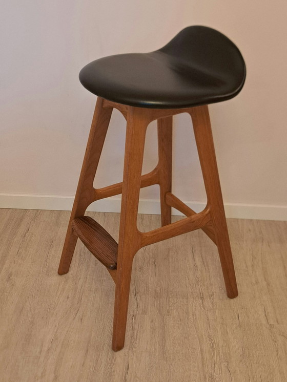 Image 1 of Originele Erik Buch OD-61 barkruk – Teak – O.D. Møbler Denemarken – Mid-Century Modern