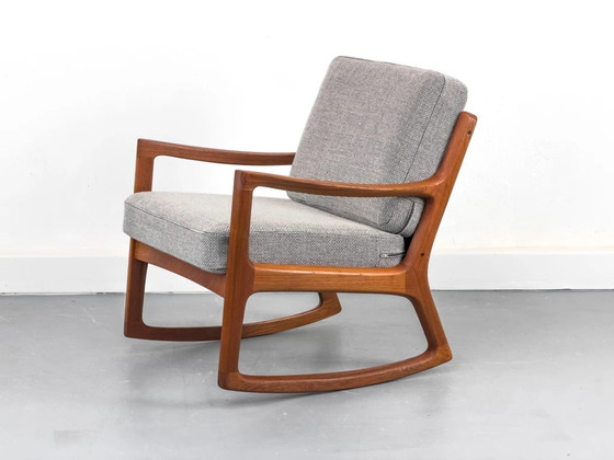 Senator Rocking Chair in Teak by Ole Wanscher for Cado, 1974, Wool, Mid Century Modern (photo 31 of 31)