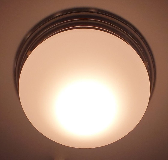 Image 1 of Art Deco style ceiling lamp opaline glass