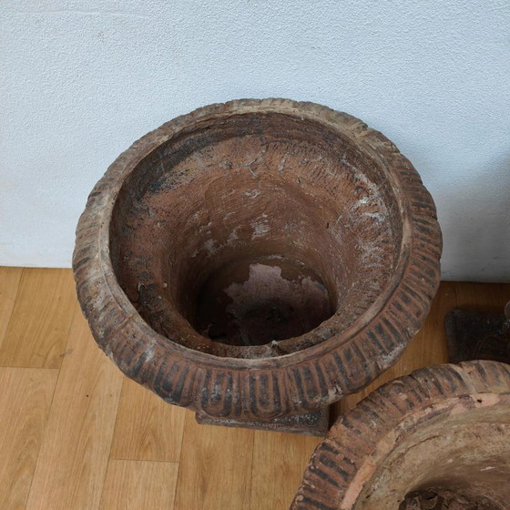 Image 1 of Set van 5 Vintage Franse tuinvazen bloembakken tuinvaas