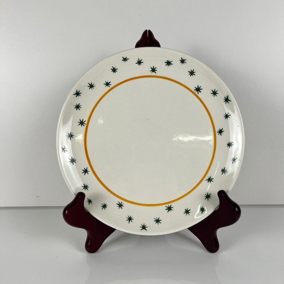 Image 1 of Set van 4 GIEN dessertborden, Primefleur creatie, model "Constellation", 1950