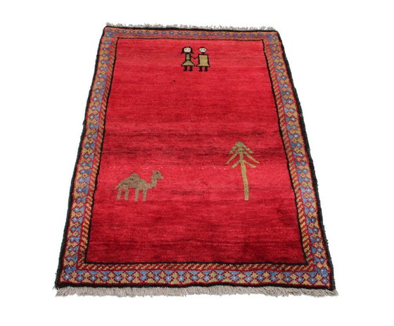 Image 1 of Original Persian carpet Gabbeh Ghashghai oriental carpet 133 cm x 84 cm old natural