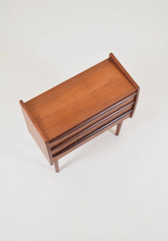 Image 1 of Deense ladekast in teak met 3 lades, jaren '60