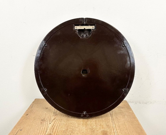 Image 1 of Large Industrial Bakelite Factory Wall Clock from Pragotron, 1960s