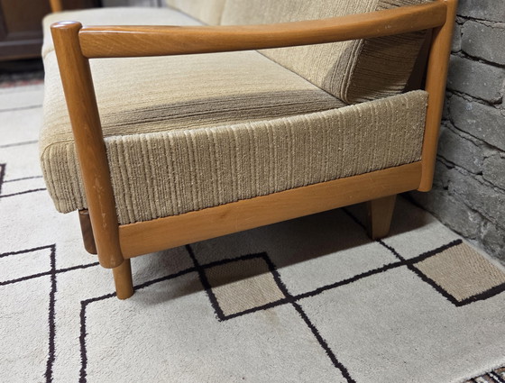 Image 1 of Divano trasformabile vintage Stella in stile scandinavo, in legno di faggio - anni '70