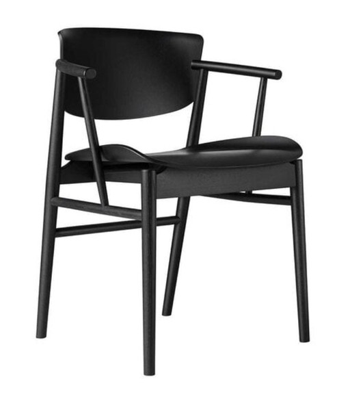 6x Sillas Frits Hansen N01 negras - Arne Jacobsen