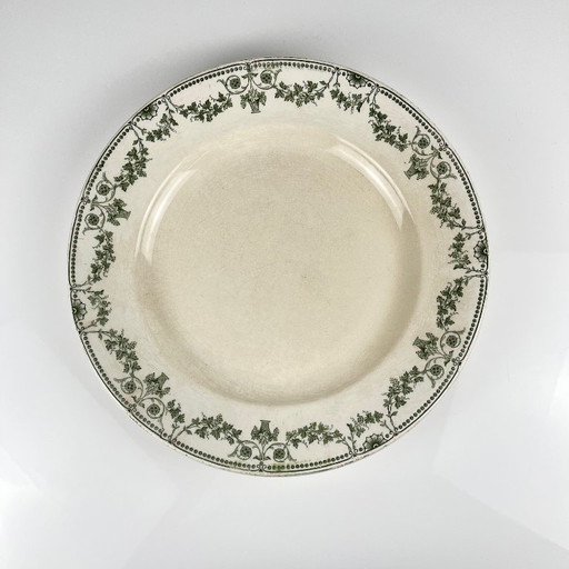 Runde „Champagner“-Schale, Badonviller, grün, frühes 20. Jahrhundert.