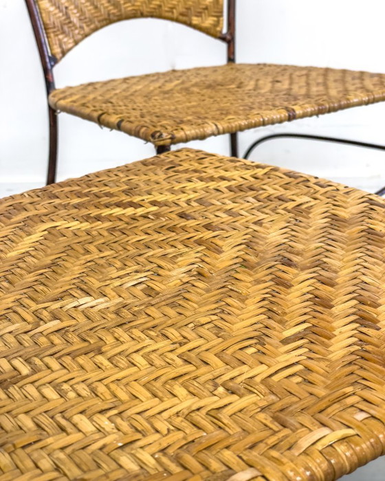 Image 1 of Set di 4 sedie da bistrot in stile moderno di metà secolo | Stile Frederick Weinberg