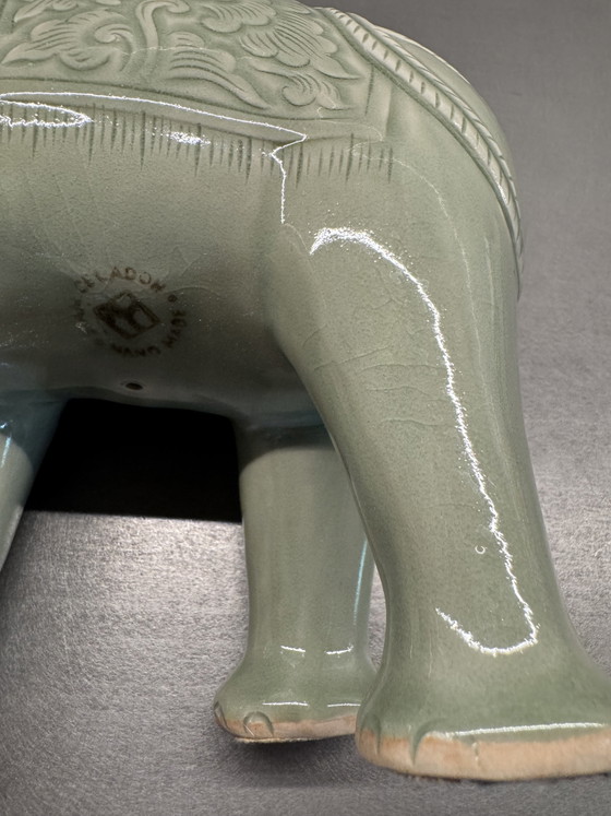 Elefante de cerámica celadón de Siam antiguo – Siam Celadon, Objetos decorativos, Ceramic (photo 11 of 11)