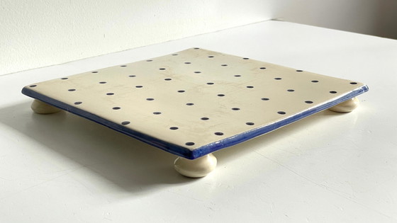 Image 1 of Sottobicchiere in ceramica con puntini St Clément VINTAGE