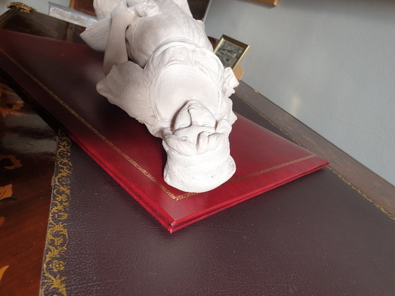 Image 1 of Terracotta sculpture of a mandolin player after 'Mignon' by Joseph Le Guluche, height 57.5 cm