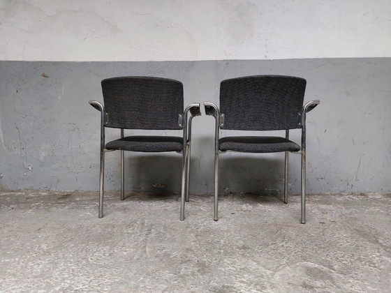 Image 1 of 2 x vintage gray armchairs