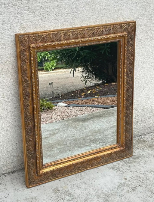 Specchio antico in legno dorato