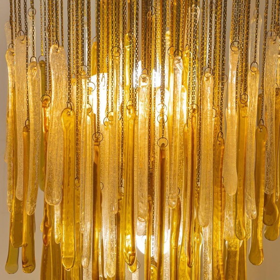 Image 1 of MAZZEGA MURANO GLASS CHANDELIER, ITALIAN DESIGN, 70S VINTAGE